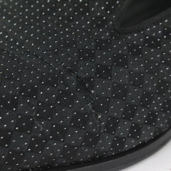 Louis Vuitton Mens US 9 Black Damier Sparkle Slip On Loafer Dress Shoe 1LV3L17
